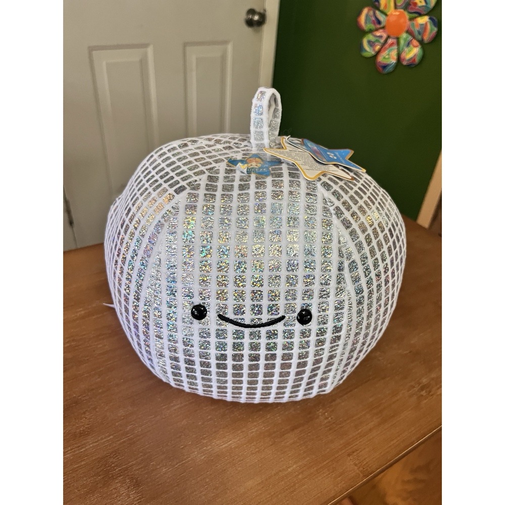 FAO Schwarz DJ GLOW BRIGHTS Plush Disco Ball Lights Sounds Music Stuffed 9"